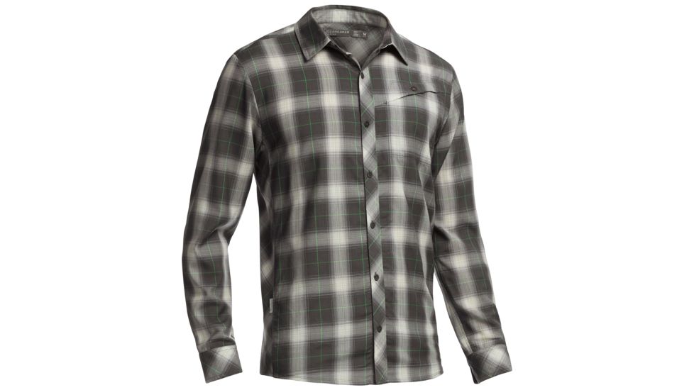 Icebreaker Departure Long Sleeve Shirt - Mens-Monsoon Plaid-Small