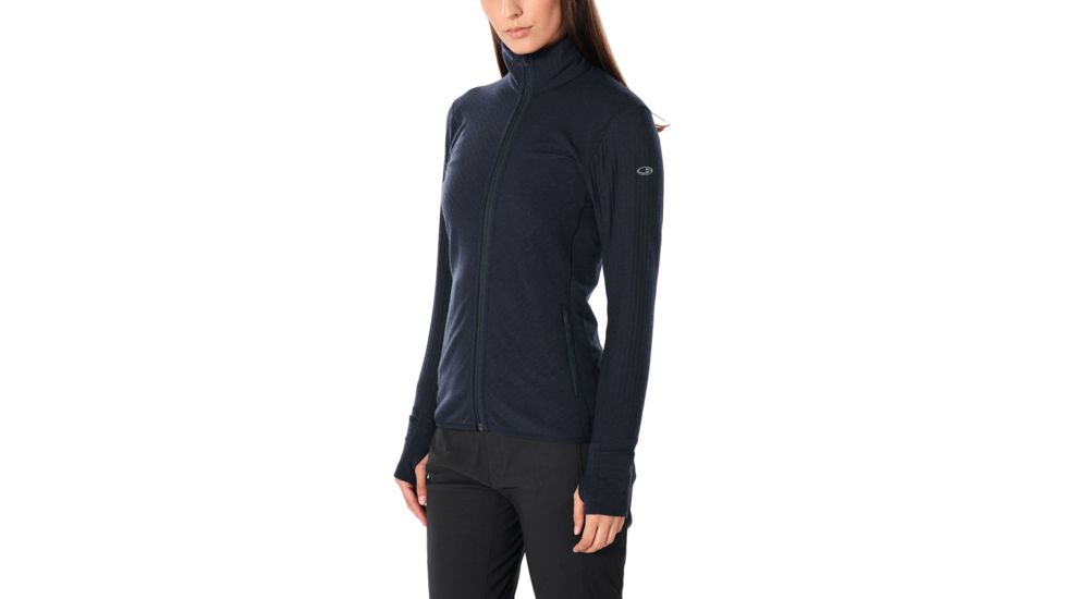 Icebreaker Descender Long Sleeve Zip - Womens, Midnight Navy, Small, 103900423S