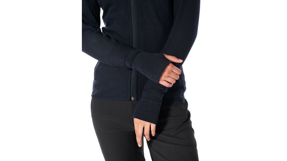Icebreaker Descender Long Sleeve Zip - Womens, Midnight Navy, Small, 103900423S