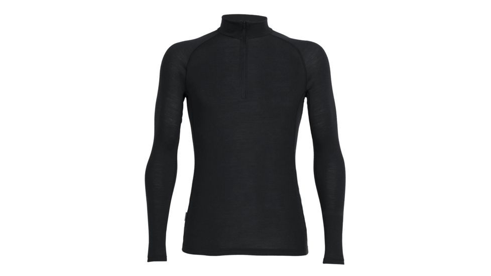 Icebreaker Everyday Long Sleeve Half Zip, Black, L, 101259001L