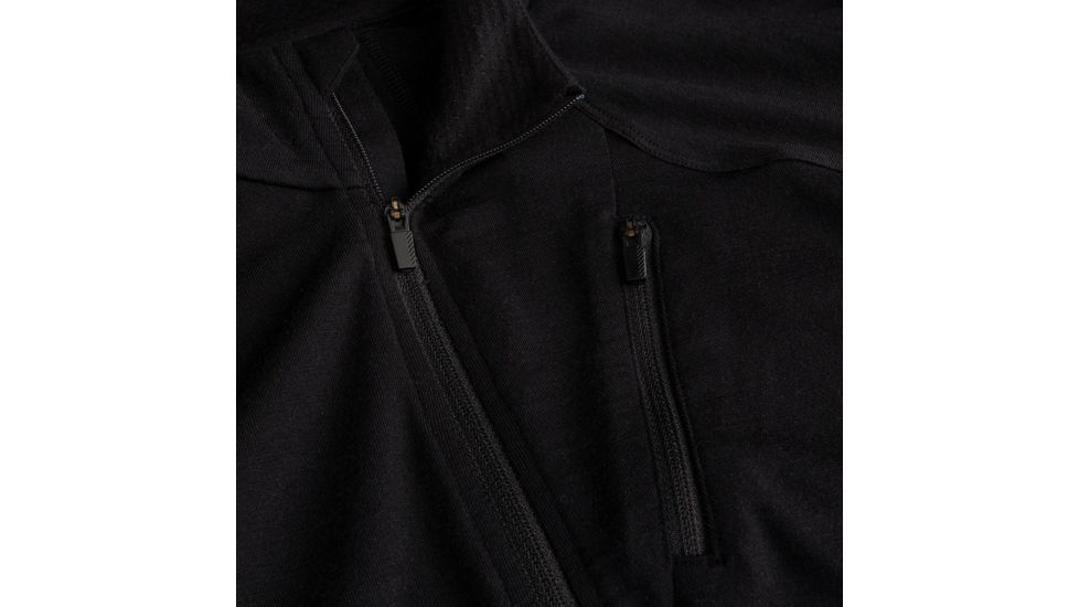 Icebreaker Fluid Zone Long Sleeve Zip - Men's, Black/Black, Medium, 104117003M