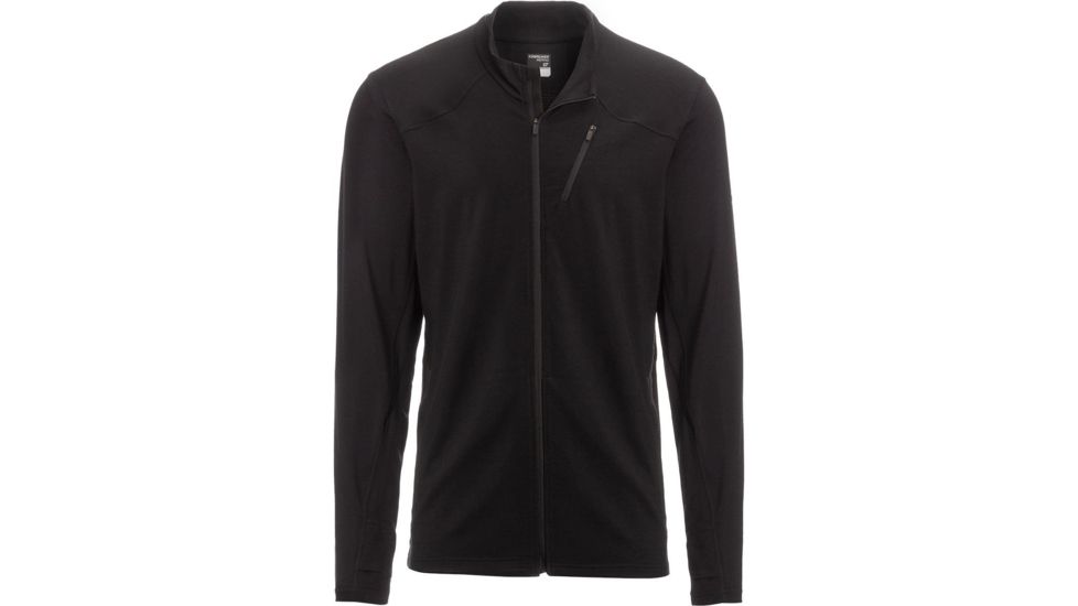Icebreaker Fluid Zone Long Sleeve Zip - Men's, Black/Black, Medium, 104117003M