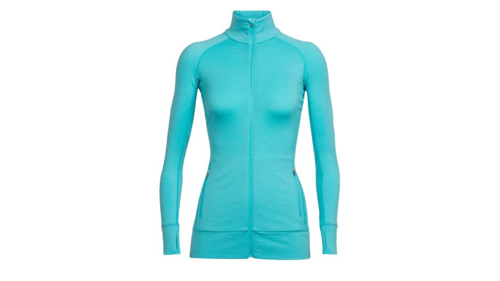 Icebreaker Fluid Zone Long Sleeve Zip - Women's, Lagoon, Medium, 104150402M