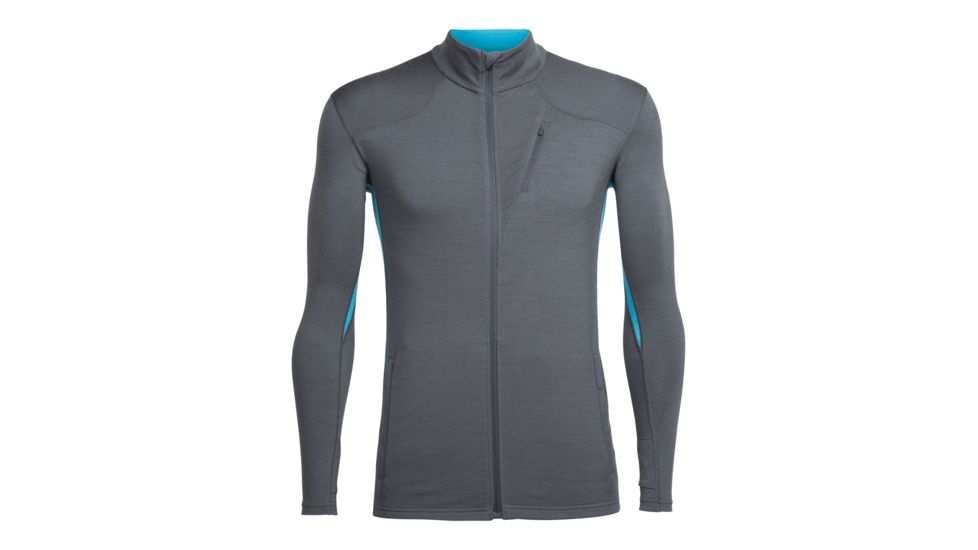 Icebreaker Fluid Zone Long Sleeve Zip - Men's, Monsoon/Mediterranean, Small, 104117002S