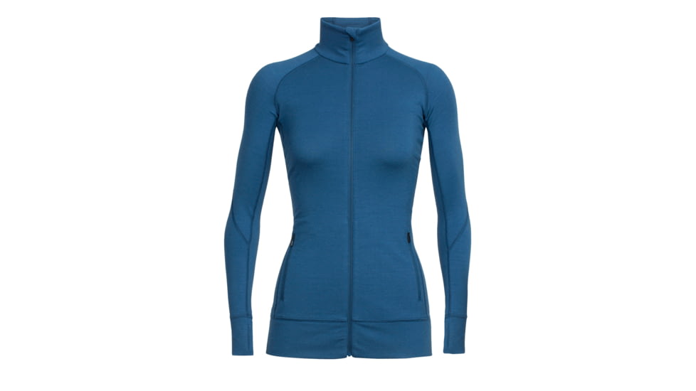 Icebreaker Fluid Zone Long Sleeve Zip - Women's, Prussian Blue/Midnight Navy, Large, 104150401L