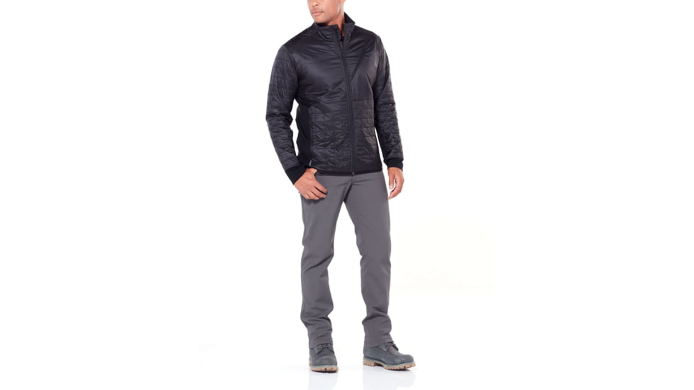 Icebreaker Helix Long Sleeve Zip, Black/Jet Hthr, 2XL, 103431-005-XXL