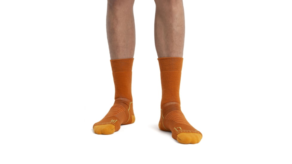 Icebreaker Hike+ Heavy Crew Socks - Men's, Earth/Bio Lime/Solar, Extra Large, IB105104952XL