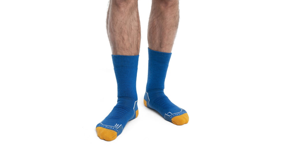 Icebreaker Hike+ Heavy Crew Socks - Men's, Lazurite/Snow/Solar, Extra Large, IB105104847XL