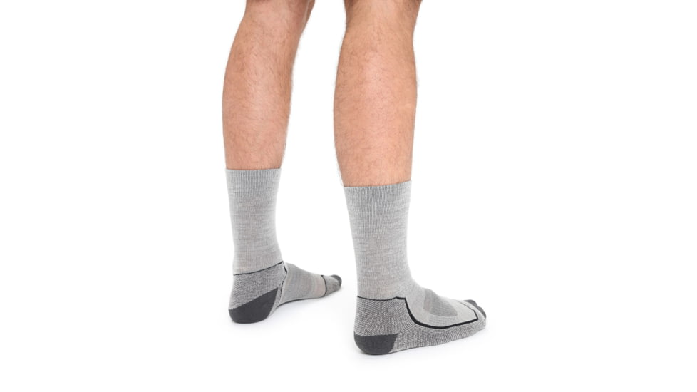 Icebreaker Hike+ Light Crew Socks - Men's, Blizzard Heather, Medium, IB105103017M