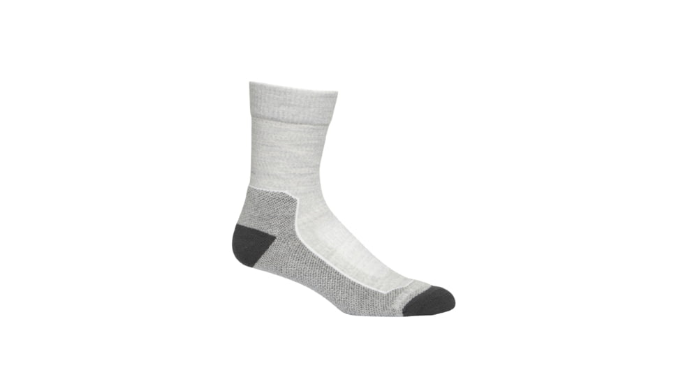 Icebreaker Hike+ Light Crew Socks - Women's, Blizzard Heather, Large, IB105099017L