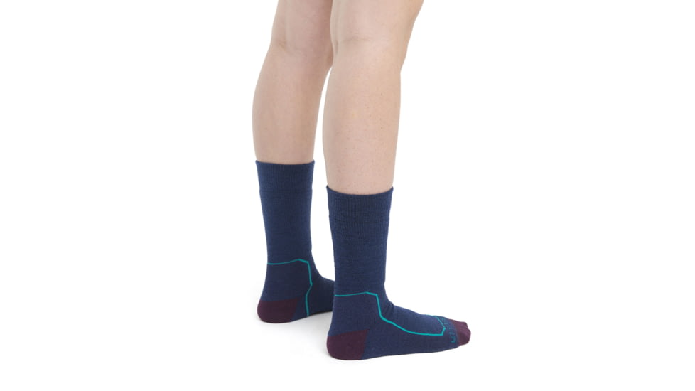 Icebreaker Hike+ Light Medium Crew Socks - Womens, Rylnavy/Nghtshad/Flxgreen, Medium, IB105097971M