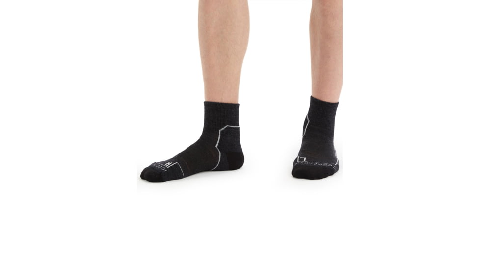 Icebreaker Hike+ Light Mini Socks - Men's, Jet Heather, Medium, IB105102002M