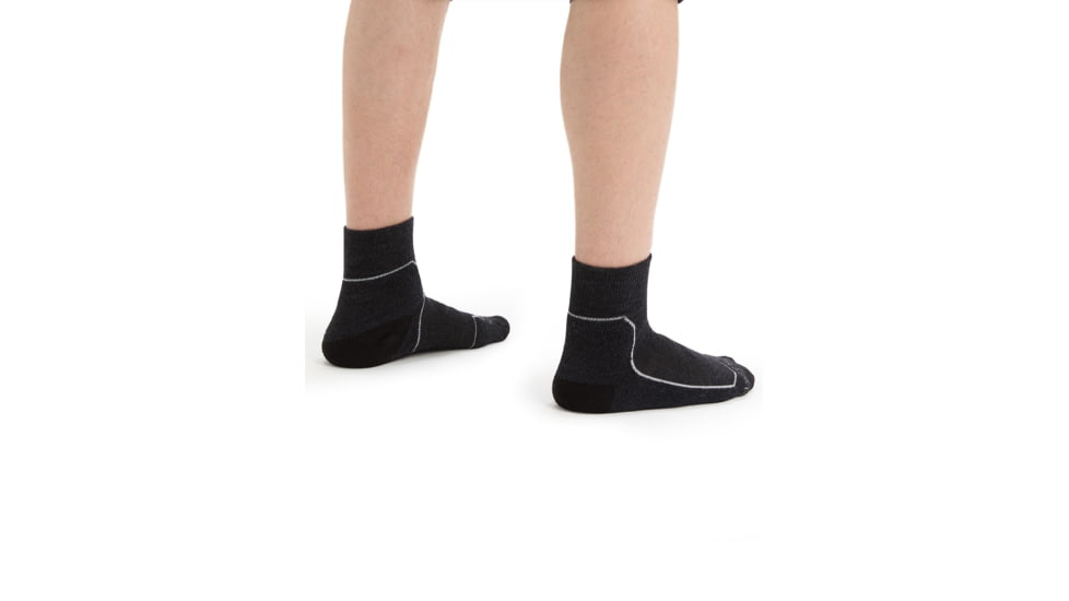 Icebreaker Hike+ Light Mini Socks - Mens, Jet Heather, Medium, IB105102002M