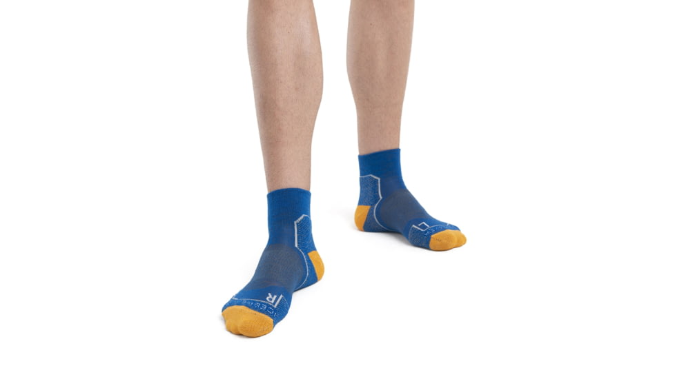 Icebreaker Hike+ Light Mini Socks - Mens, Lazurite/Solar/Snow, Large, IB105102954L