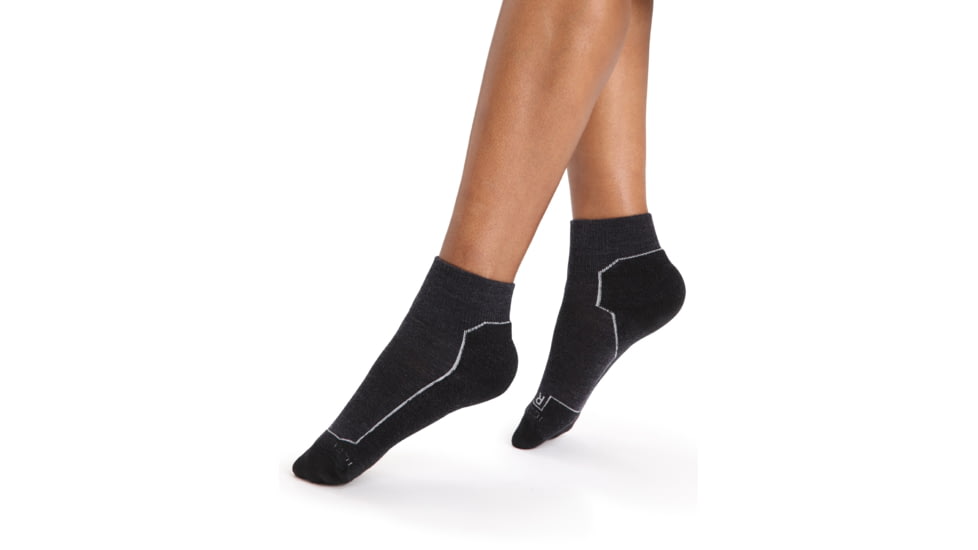 Icebreaker Hike+ Light Mini Socks - Womens, Jet Heather, Small, IB105098002S