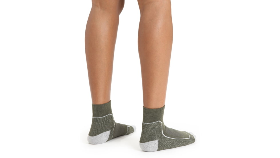 Icebreaker Hike+ Light Mini Socks - Womens, Loden/Blizzard Heather/Snow, Medium, IB105098371M