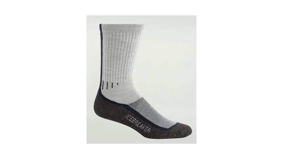 Icebreaker Hike Lite Crew Sock Clearance - Women's-2 PAIR Silver/Oil/Brazil-Medium