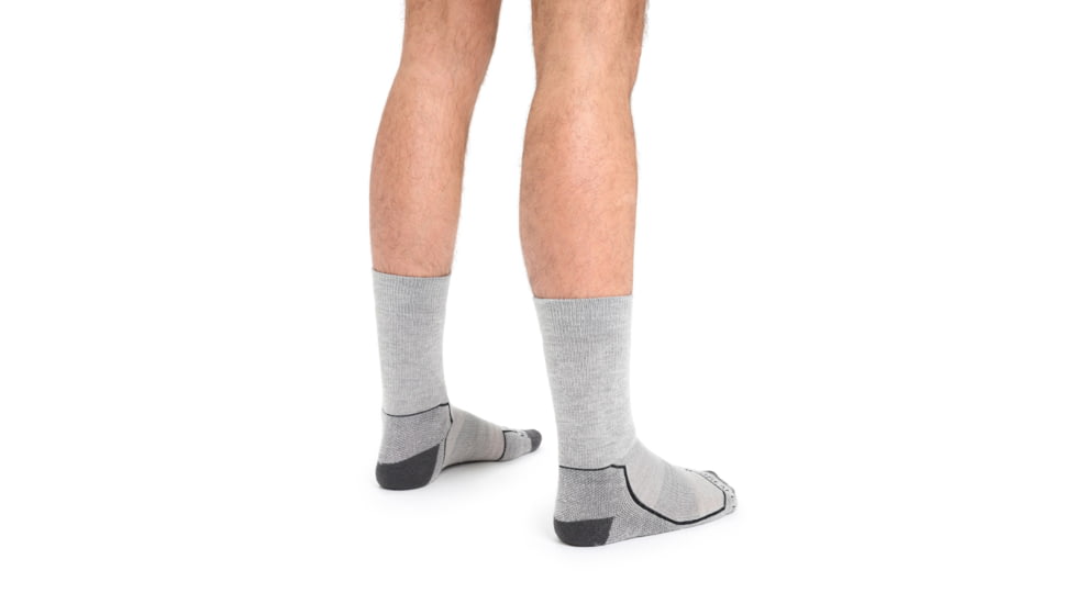 Icebreaker Hike+ Medium Crew Socks - Men's, Blizzard Heather, Large, IB105101017L