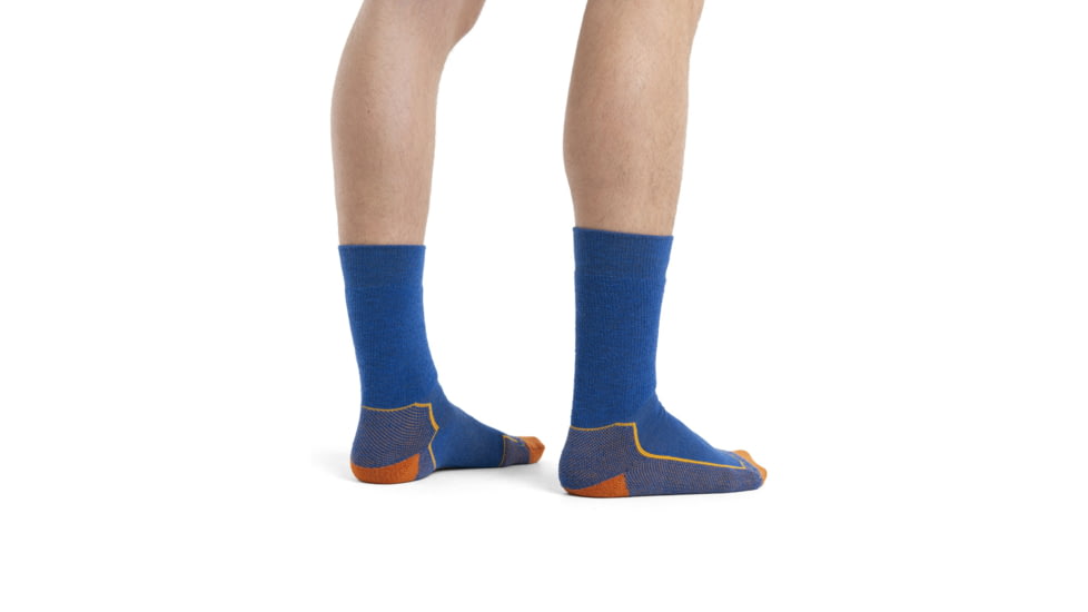Icebreaker Hike+ Medium Crew Socks - Mens, Lazurite/Solar/Earth, Small, IB105101996S