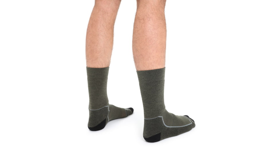 Icebreaker Hike+ Medium Crew Socks - Mens, Loden/Black/Gritstone Heather, Medium, IB105101282M