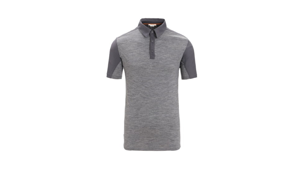 Icebreaker Hike Short Sleeve Top - Mens, Monsoon/Gritstone Heather/Cb, Extra Small, IB0A56OK789XS