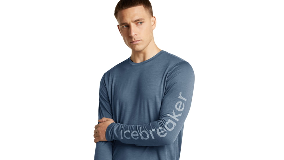 Icebreaker Merino 150 Tech Lite Long Sleeve IB Vertical Tee - Mens