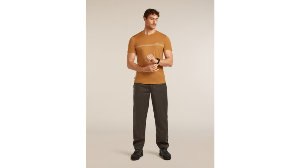Icebreaker Merino 150 Tech Lite Short Sleeve Range Stripes T-Shirt - Mens
