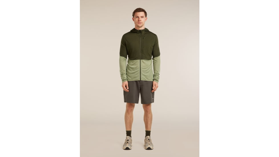 Icebreaker Merino Blend 200 RealFleece Descender Long Sleeve Zip Hoodie - Mens
