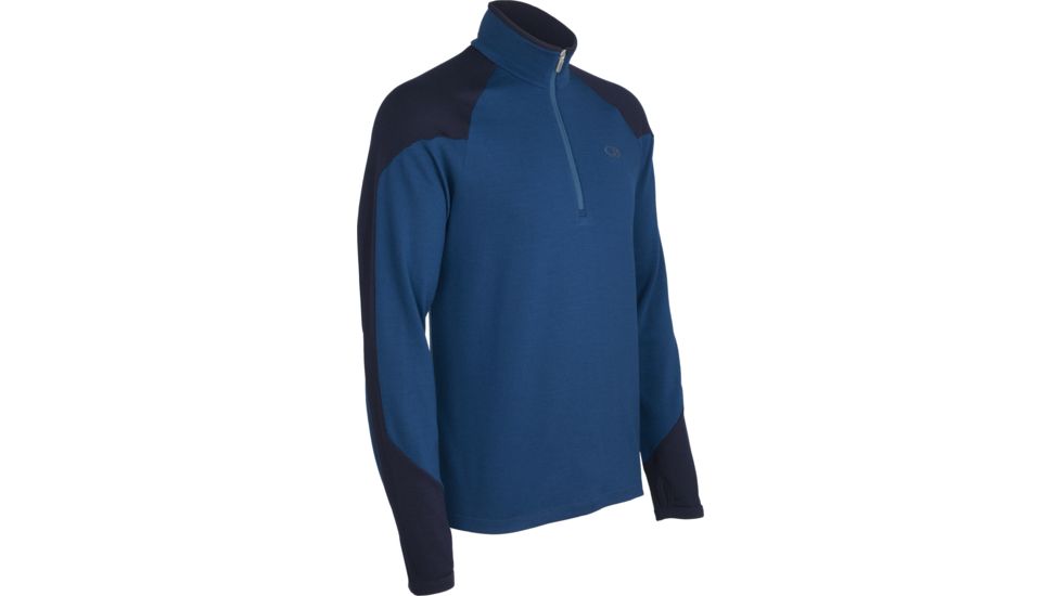 Icebreaker Legion Long Sleeve Half Zip - Men's-Black-Large