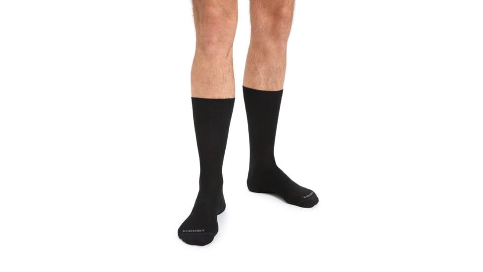 Icebreaker Lifestyle Fine Gauge Crew Socks - Mens, Black, Small, IB105116001SM