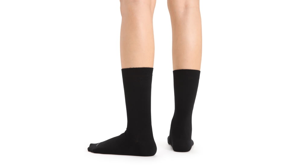 Icebreaker Lifestyle Fine Gauge Crew Socks - Womens, Black, Small, IB105253001SM