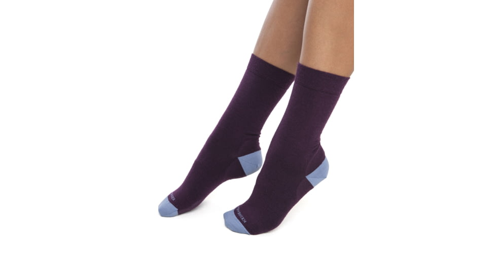 Icebreaker Lifestyle Fine Gauge Crew Socks - Women's, Nightshade/Kyanite, Small, IB105253889SM