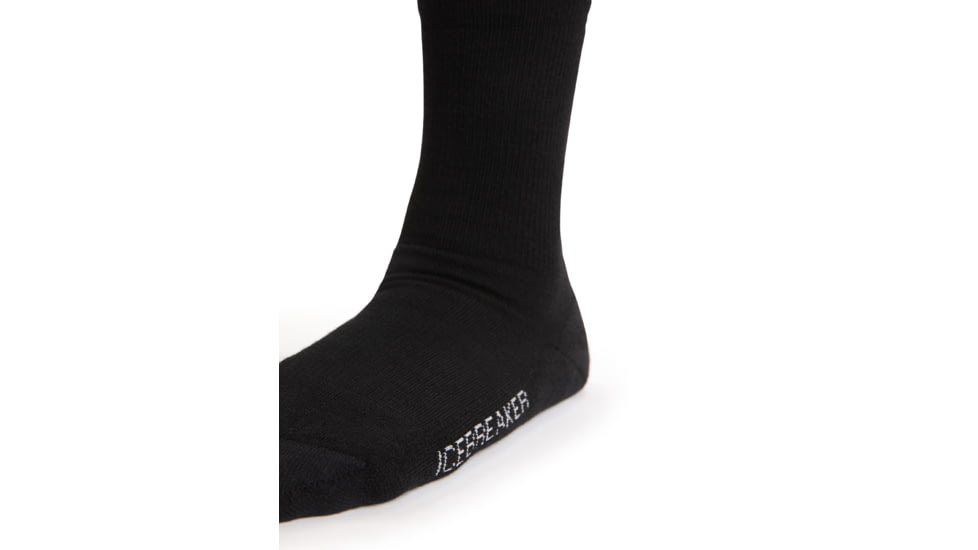 Icebreaker Lifestyle Light Crew Socks - Women's, Black, Large, IBIBN313001L