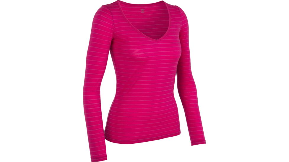 Icebreaker Long Sleeve Siren Crew Clearance - Women's-Magenta Overdye-Large