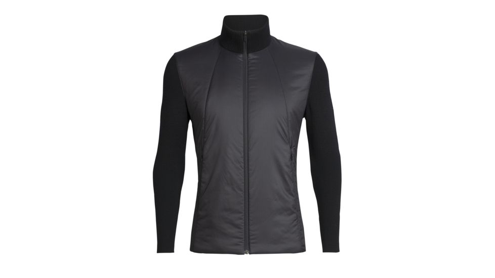 Icebreaker Lumista Hybrid Sweater Jacket - Mens, Black, Large, 104870001L