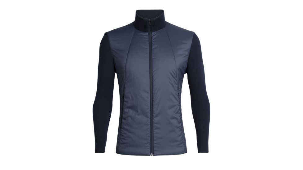 Icebreaker Lumista Hybrid Sweater Jacket - Mens, Midnight Navy, Large, 104870401L