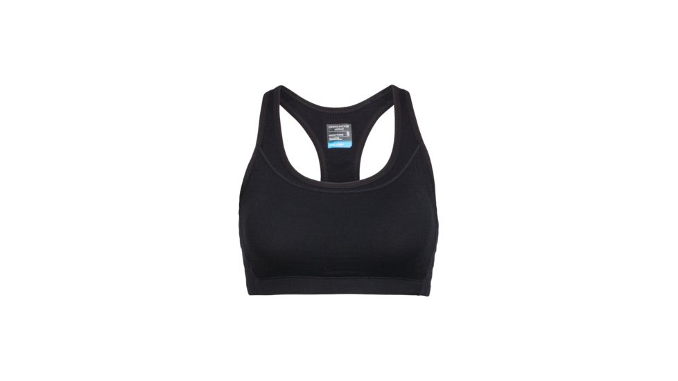 Icebreaker Meld Zone Sport Bra, Black, XS, 104075001XS
