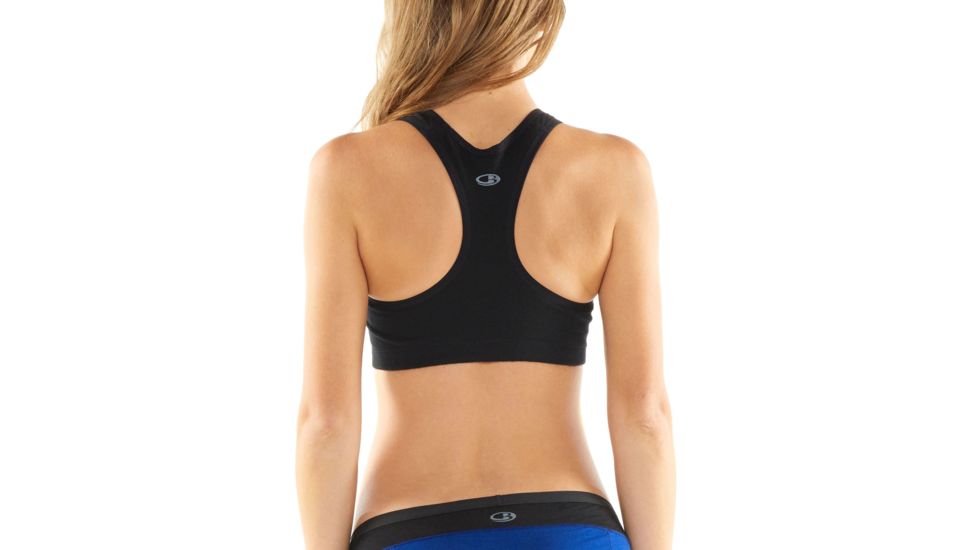Icebreaker Meld Zone Sport Bra - Womens, Marine/Black, Small, 104075404S