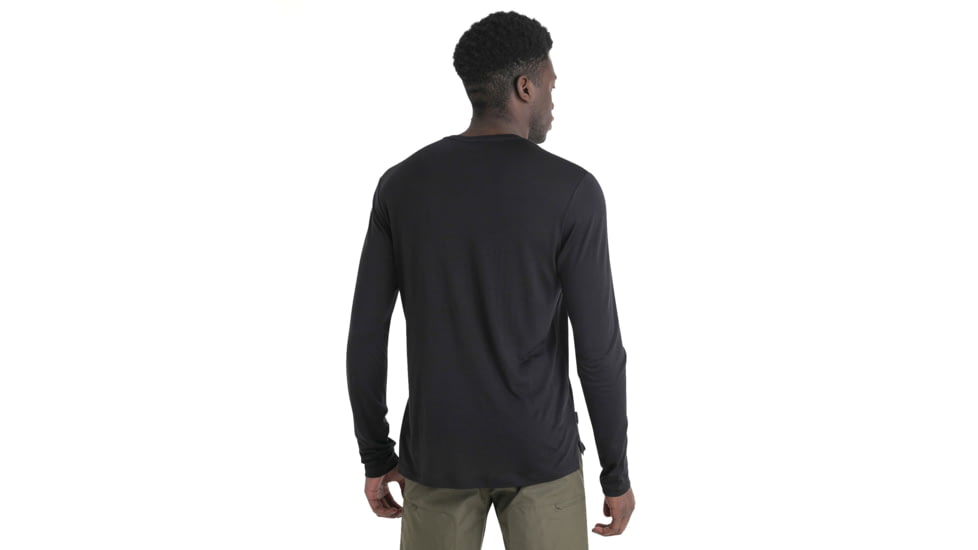 Icebreaker Men Merino 125 Cool-Lite Sphere LS Tee, Black, L, IB0A56ZL001L