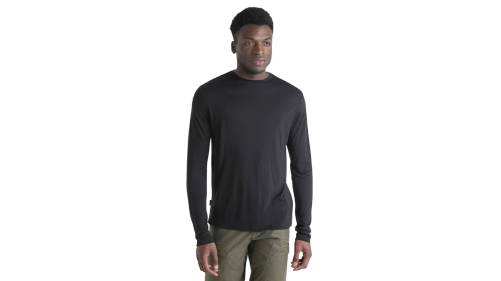 Icebreaker Men Merino 125 Cool-Lite Sphere LS Tee, Black, L, IB0A56ZL001L