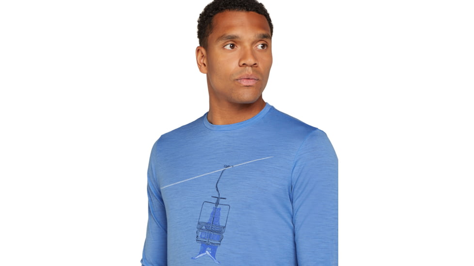 Icebreaker Men Merino 150 Tech Lite LS Tee Bear Lift, Baja, XL, IB0A573Y01DXL