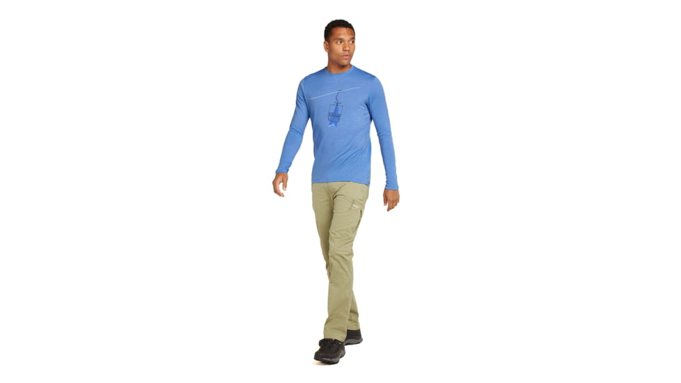 Icebreaker Men Merino 150 Tech Lite LS Tee Bear Lift, Baja, XL, IB0A573Y01DXL