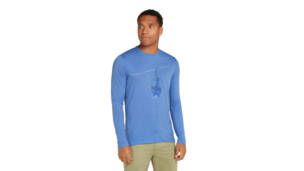 Icebreaker Men Merino 150 Tech Lite LS Tee Bear Lift, Baja, XL, IB0A573Y01DXL