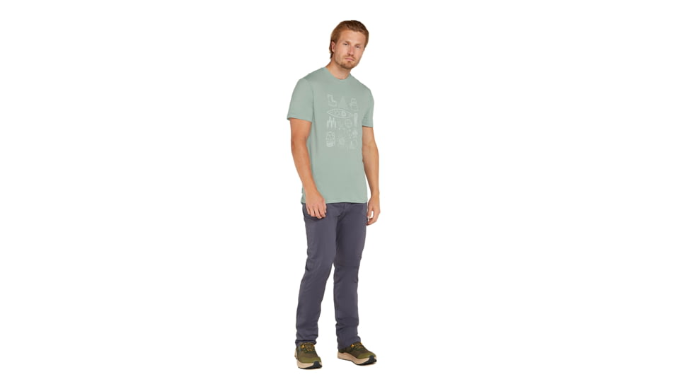 Icebreaker Men Merino 150 Tech Lite SS Tee Camp Essentials, Moss, M, IB0A571X01GM