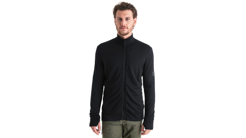 Icebreaker Men Merino 260 Quantum LS Zip, Black, L, IBBA56W1001L