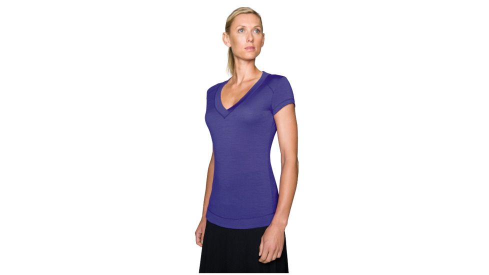 Icebreaker Meridian Short Sleeve - Women's-Mystic-Large