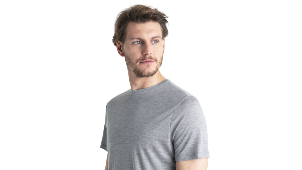Icebreaker Merino Blend 125 Cool-Lite Sphere SS T-Shirt - Men's, Metro Heather, Large, IB0A56ZM016L