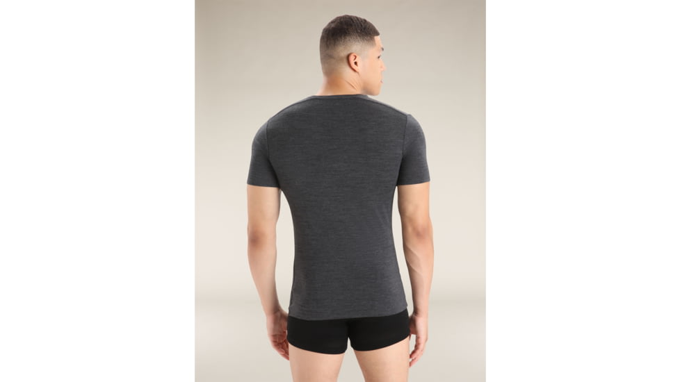Icebreaker Merino 150 Anatomica SS Crewe - Men's, Jet Heather, Large, IB103033011L