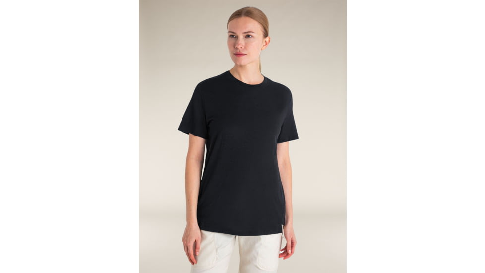 Icebreaker Merino 150 Tech Lite SS Relaxed T-Shirt - Womens, Black, Extra Small, IB0A56XZ001XS
