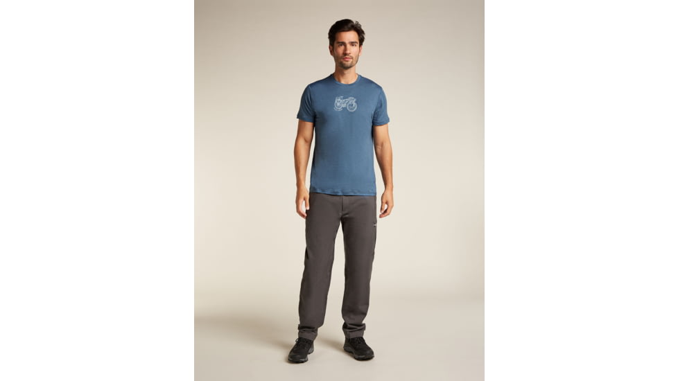 Icebreaker Merino 150 Tech Lite SS T-Shirt Adventure Ride - Men's, Dawn, 2XL, IB0A576IA76XXL